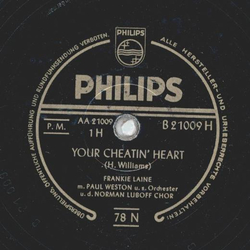 Frankie Laine - Your cheatin heart / I believe 