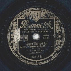 Artie Shaw - Dont worry bout me / Love walked in