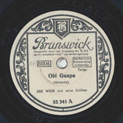 Joe Wick und seine Solisten - Ol Guapa / Blue Skies
