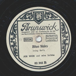 Joe Wick und seine Solisten - Ol Guapa / Blue Skies