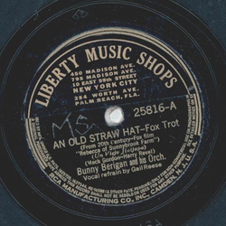 Bunny Berigan -An old straw hat / Lovelight in the Starlight