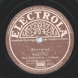 Hans Rehmstedt - Georgine / Die Musik im Caf