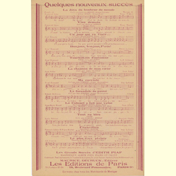 Notenheft / music sheet - Un Jeune Homme Chantait