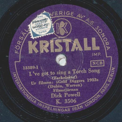 Dick Powell - Shadow Waltz / Ive got to sing a torch song