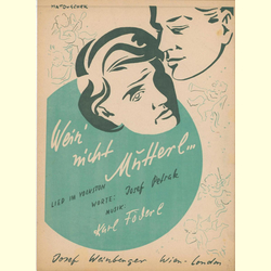 Notenheft / music sheet - Wein nicht, Mutterl