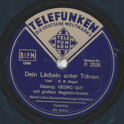 Georg Gut - Dein Lächeln unter Tränen / Dir allein!