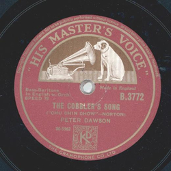 Peter Dawson - The Cobbelers Song / The Mountains o Mourne