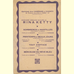 Notenheft / music sheet - Sombrero et Mantilles