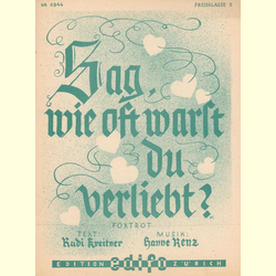 Notenheft / music sheet - Sag, wie oft warst Du verliebt