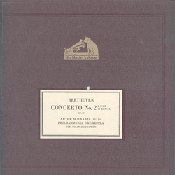 Artur Schnabel - Beethoven Concerto No. 2 B-Dur, Op. 19 (4 Platten)