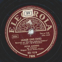 Peter Anders - Gr�ss mir mein Wien / Immer und ewig