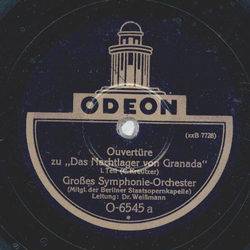 Groes Symphonie-Orchester - Ouvertre zu: Das Nachtlager von Granada Teil I und II
