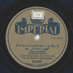 Johannes Schler - Ballettmusik No. 2 aus Rosamunde / Zwischenaktmusik No. 3 zu Rosamunde
