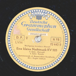Eugen Jochum - Eine kleine Nachtmusik KV 525 Satz 1. und 2. / Eine kleine Nachtmusik KV 525 Satz 3. und 4.