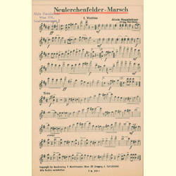 Notenheft / music sheet - Neulerchenfelder-Marsch ( I. und II. Violine)