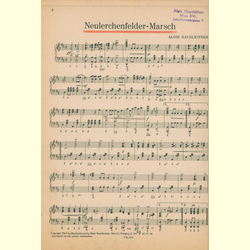 Notenheft / music sheet - Neulerchenfelder-Marsch