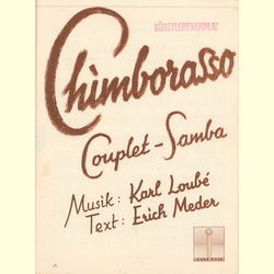 Notenheft / music sheet - Chimborasso