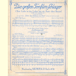 Notenheft / music sheet - In Paris, in Paris sind die M�dels so s��