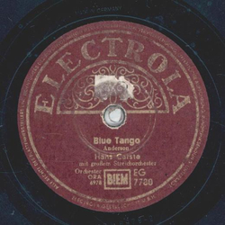 Hans Carste - Blue Tango / Addios Muchachos