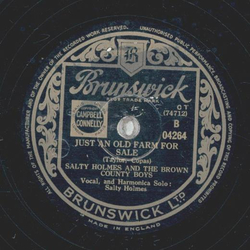 Salty Holmes and the Brown COunty Boys - Blue eyes crying in the rain / Just an old farm for sale