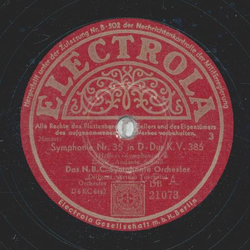 Das N.B.C. Symphonie Orchester - Symphonie Nr. 35 in...