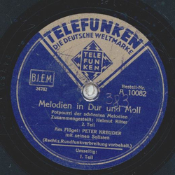Peter Kreuder - Melodien in Dur und Moll, Potpourri der schnsten Melodien Teil I und II