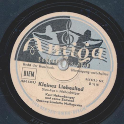 Kurt Hohenberger und seine Solisten - String of Pearls / Kleines Liebeslied