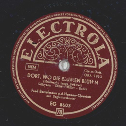 Ralf Bendix / F. Bertelmann u. s. Hansen Quartett- Sie hiess Mary-Ann / Dort, wo die Blumen bl�hn