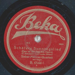Sieber-Mnner-Quartett - Schfers Sonntagslied / Sonntag ists