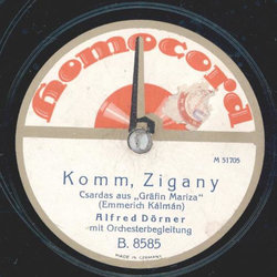 Alfred Drner - Komm, Zigany / Gr mir mein Wien