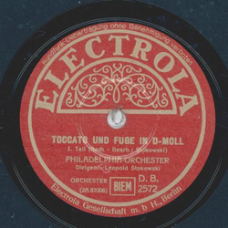 Leopold Stokowski - Toccato und Fuge in D-Moll Teil I und II