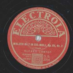 Alfred Cortot - Walzer Nr. 8 in As-Dur, Op.64, Nr. 2 und 3