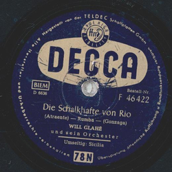 Will Glahe - Die Schalkhafte von Rio / Sicilia