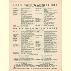Notenheft / music sheet - Geh, Alte schau!