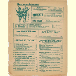 Notenheft / music sheet - In Prater bl�hn wieder die Blumen