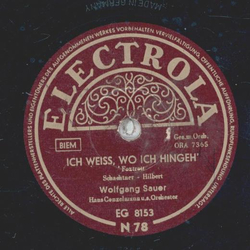 Wolfgang Sauer - Ich weiss, wo ich hingeh / Es regnet...