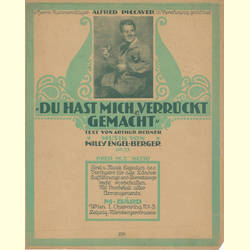 Notenheft / music sheet - Du hast mich verrckt gemacht