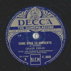 Gracie Fields - Now is the Hour / Come back to Sorrento