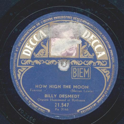 Billy Desmedt - Come on-a my House / How High the moon 