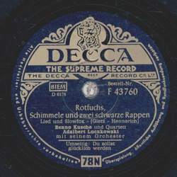Benno Kusche - Du sollst glücklich werden / Rotfuchs,...
