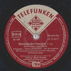 Hans Freese - Rheinlnder-Freuden Teil I und II