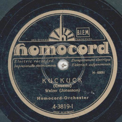 Homocord-Orchester - Kuckuck / Lena-Polka