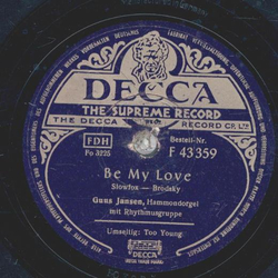 Guus Jansen - Be My Love / Too Young