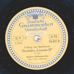 Fritz Lehmann - Ouvertüre Leonore III Teil I und II