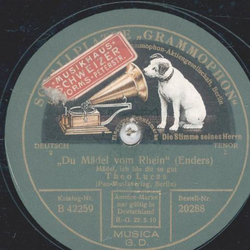 Theo Lucas - Du Mdel vom Rhein / Ein rheinisches...