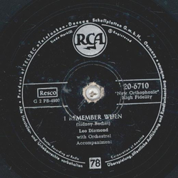 Leo Diamond - Sixth Finger Tune / I remember when 