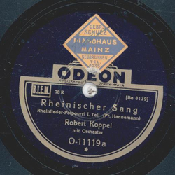 Robert Koppelt - Rheinischer Sang, Rheinlieder-Potpourri...