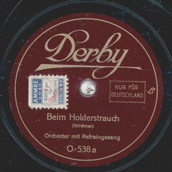 Orchester mit Refraingesang - Beim Holderstrauch  / Goldblondes Mädel vom Rhein