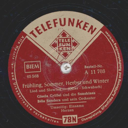 Gisela Griffel, die Sunshines, Golowsky Quartett - Einsame Herzen / Frhling, Sommer, Herbst und Winter