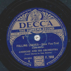 Ambrose and his Orchestra - Falling Leaves / A little steeple pointing to a Star